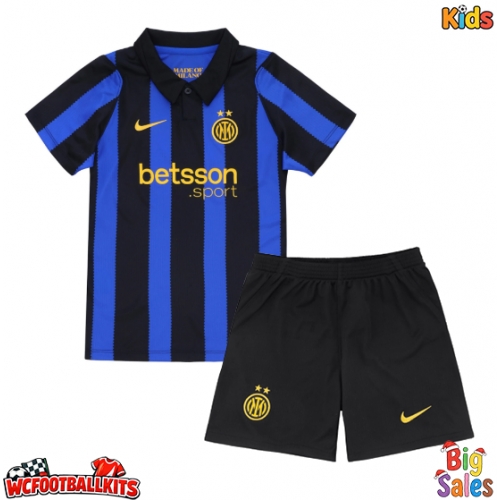 Inter Milan John Stones #6 Replica Home Stadium Kit for Kids 2026-27 Short Sleeve (+ pants)